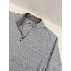 Raffi Men's Lightweight Blue W/ Hints Of Grey Quarter Zip Pullover XL *Read